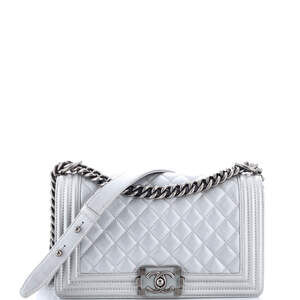 Chanel Boy Flap Bag Quilted Metallic #262192C38B